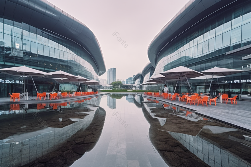 倒影现代城市都市实拍流线型艺术高楼玻璃幕墙摄影,高清,摄影图,摄影图片,图片大全,摄影图免费下载